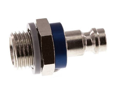 Laiton nickelé DN 5 Bouchon de raccord d'air bleu G 1/4 pouce mâle
