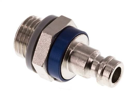 Laiton nickelé DN 5 Bouchon de raccord d'air bleu G 1/4 pouce mâle