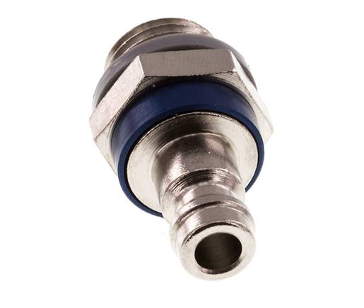 Laiton nickelé DN 5 Bouchon de raccord d'air bleu G 1/4 pouce mâle