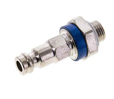 Laiton nickelé Bouchon de raccord d'air DN 5 codé bleu G 1/8 pouce mâle