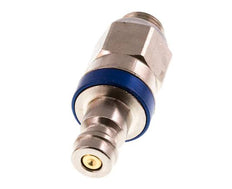 Laiton nickelé DN 5 Bouchon de raccord d'air bleu G 1/8 pouce mâle à double obturation