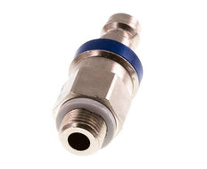 Laiton nickelé DN 5 Bouchon de raccord d'air bleu G 1/8 pouce mâle à double obturation