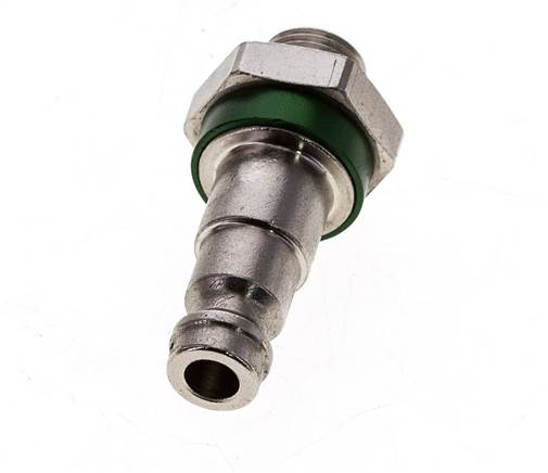 Laiton nickelé Bouchon de raccord d'air DN 5 codé vert G 1/8 pouce mâle