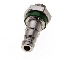 Laiton nickelé Bouchon de raccord d'air DN 5 codé vert G 1/8 pouce mâle