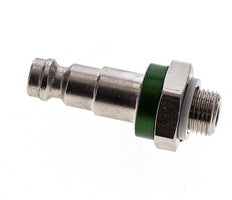 Laiton nickelé Bouchon de raccord d'air DN 5 codé vert G 1/8 pouce mâle
