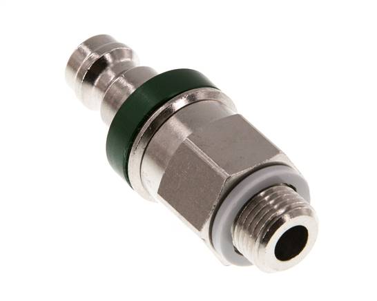 Laiton nickelé DN 5 Bouchon de raccord d'air vert G 1/8 pouce mâle à double obturation