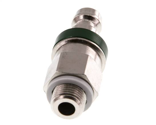 Laiton nickelé DN 5 Bouchon de raccord d'air vert G 1/8 pouce mâle à double obturation