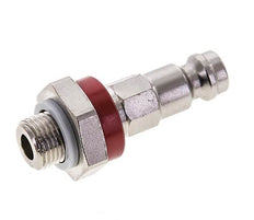 Laiton nickelé DN 5 codé rouge Bouchon de raccord d'air G 1/8 pouce mâle