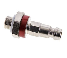 Laiton nickelé DN 5 codé rouge Bouchon de raccord d'air G 1/8 pouce mâle