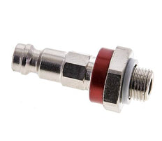 Laiton nickelé DN 5 codé rouge Bouchon de raccord d'air G 1/8 pouce mâle