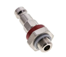 Laiton nickelé DN 5 codé rouge Bouchon de raccord d'air G 1/8 pouce mâle