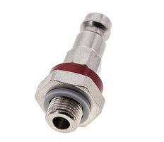 Laiton nickelé DN 5 codé rouge Bouchon de raccord d'air G 1/8 pouce mâle