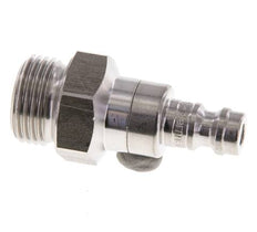 Bouchon de raccord d'air DN 5 en acier inoxydable G 3/8 pouce mâle à double obturation