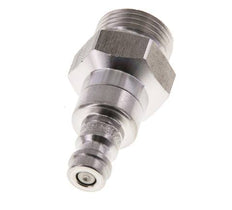 Bouchon de raccord d'air DN 5 en acier inoxydable G 3/8 pouce mâle à double obturation