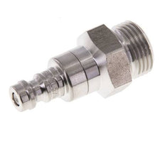 Bouchon de raccord d'air DN 5 en acier inoxydable G 3/8 pouce mâle à double obturation