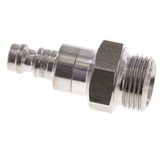 Bouchon de raccord d'air DN 5 en acier inoxydable G 3/8 pouce mâle à double obturation