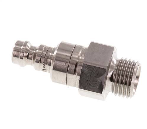 Acier inoxydable 306L DN 5 Air Coupling Plug G 1/4 inch Male Double Shut-Off