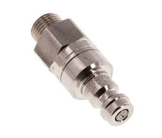 Acier inoxydable 306L DN 5 Air Coupling Plug G 1/8 inch Male Double Shut-Off