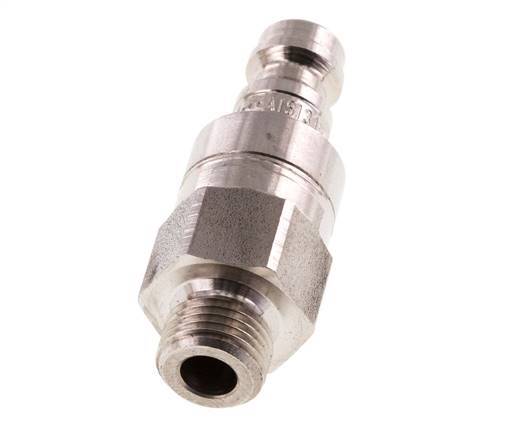 Acier inoxydable 306L DN 5 Air Coupling Plug G 1/8 inch Male Double Shut-Off