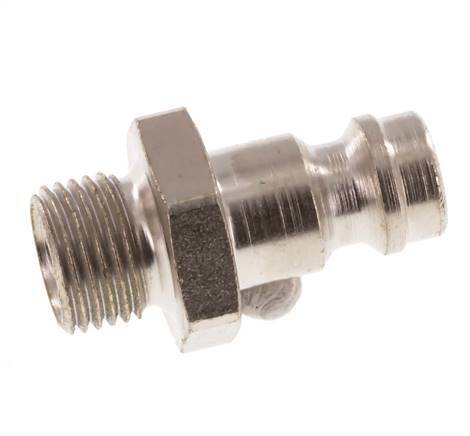 Hardened steel DN 5 Air Coupling Plug G 1/8 inch Male [2 Pieces]