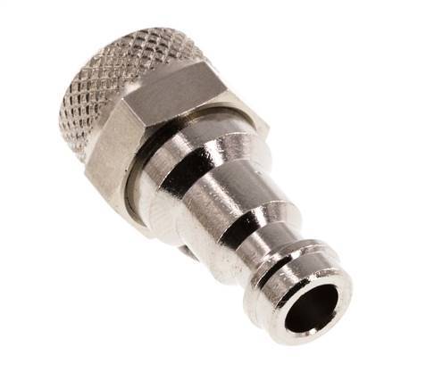 Nickel-plated Brass DN 5 Air Coupling Plug 6x8 mm Union Nut [2 Pieces]