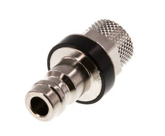 Laiton nickelé DN 5 Noir Bouchon de raccord d'air 4x6 mm Écrou-raccord