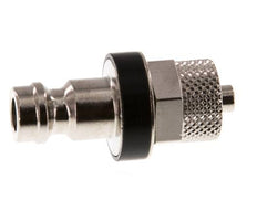 Laiton nickelé DN 5 Noir Bouchon de raccord d'air 4x6 mm Écrou-raccord