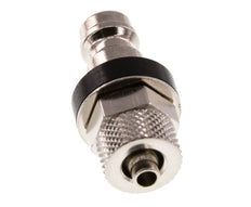 Laiton nickelé DN 5 Noir Bouchon de raccord d'air 4x6 mm Écrou-raccord
