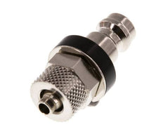 Laiton nickelé DN 5 Noir Bouchon de raccord d'air 4x6 mm Écrou-raccord