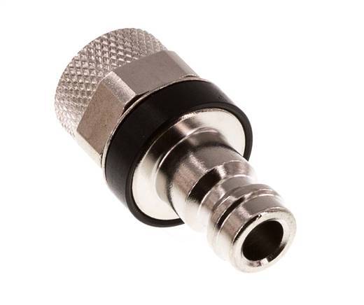 Laiton nickelé Bouchon de raccord pneumatique DN 5 noir Ecrou-raccord 6x8 mm