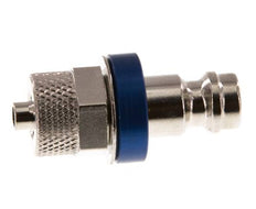Laiton nickelé DN 5 Bleu Bouchon de raccord d'air 4x6 mm Écrou-raccord