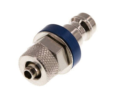 Laiton nickelé DN 5 Bleu Bouchon de raccord d'air 4x6 mm Écrou-raccord