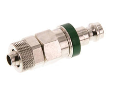 Laiton nickelé DN 5 Bouchon de raccord d'air vert Écrou-raccord 6x8 mm Double obturation