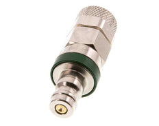 Laiton nickelé DN 5 Bouchon de raccord d'air vert Écrou-raccord 6x8 mm Double obturation