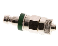 Laiton nickelé DN 5 Bouchon de raccord d'air vert Écrou-raccord 6x8 mm Double obturation