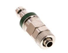 Laiton nickelé DN 5 Bouchon de raccord d'air vert Écrou-raccord 6x8 mm Double obturation