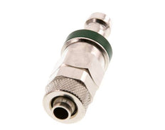 Laiton nickelé DN 5 Bouchon de raccord d'air vert Écrou-raccord 6x8 mm Double obturation
