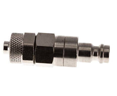 Laiton nickelé Bouchon de raccord d'air DN 5 Écrou-raccord 6x8 mm Double obturation