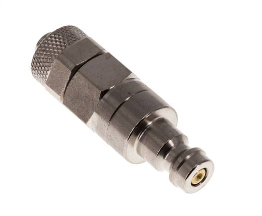 Laiton nickelé Bouchon de raccord d'air DN 5 Écrou-raccord 6x8 mm Double obturation