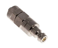 Laiton nickelé Bouchon de raccord d'air DN 5 Écrou-raccord 6x8 mm Double obturation