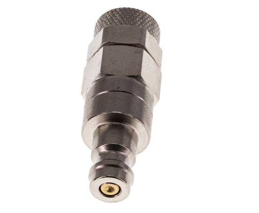 Laiton nickelé Bouchon de raccord d'air DN 5 Écrou-raccord 6x8 mm Double obturation
