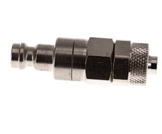 Laiton nickelé Bouchon de raccord d'air DN 5 Écrou-raccord 6x8 mm Double obturation