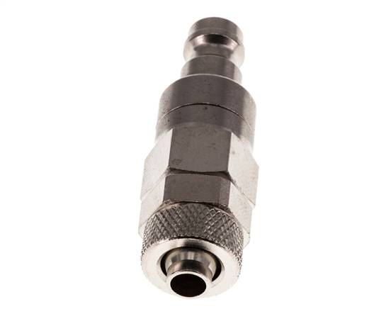 Laiton nickelé Bouchon de raccord d'air DN 5 Écrou-raccord 6x8 mm Double obturation