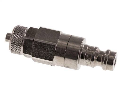 Acier inoxydable DN 5 Air Coupling Plug 4x6 mm Union Nut Double Shut-Off