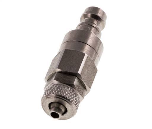 Acier inoxydable DN 5 Air Coupling Plug 4x6 mm Union Nut Double Shut-Off