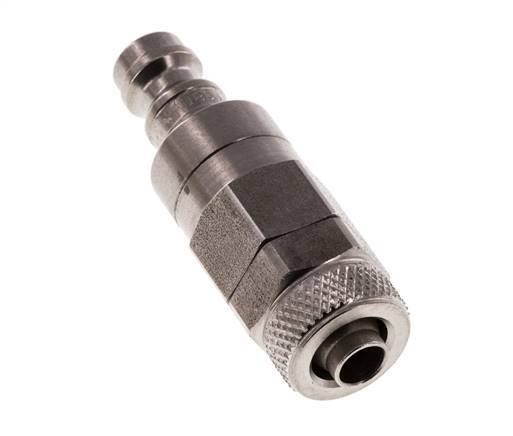 Acier inoxydable DN 5 Air Coupling Plug 6x8 mm Union Nut Double Shut-Off