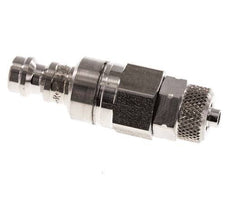 Acier inoxydable 306L DN 5 Air Coupling Plug 4x6 mm Union Nut Double Shut-Off