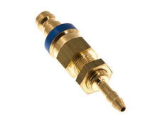 Laiton DN 5 Blue Air Coupling Plug 4x6 mm Union Nut Bulkhead Double Shut-Off