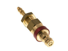 Laiton DN 5 Red Air Coupling Plug 4x6 mm Union Nut Bulkhead Double Shut-Off