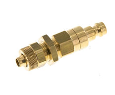 Laiton DN 5 Air Coupling Plug 6x8 mm Union Nut Bulkhead Double Shut-Off